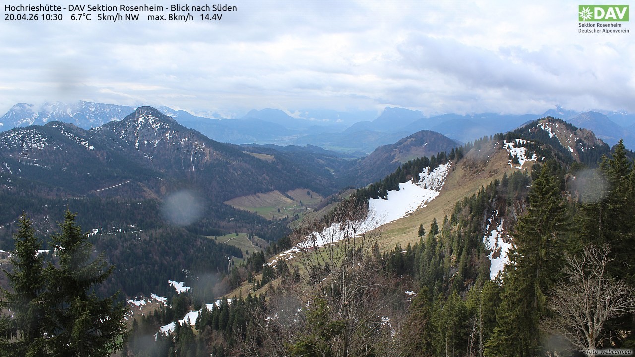 Archiv Foto Webcam Hochries Süd