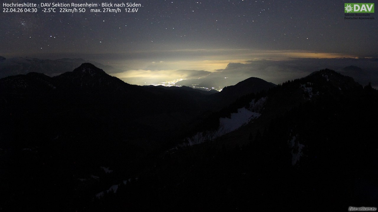 Archiv Foto Webcam Hochries Süd