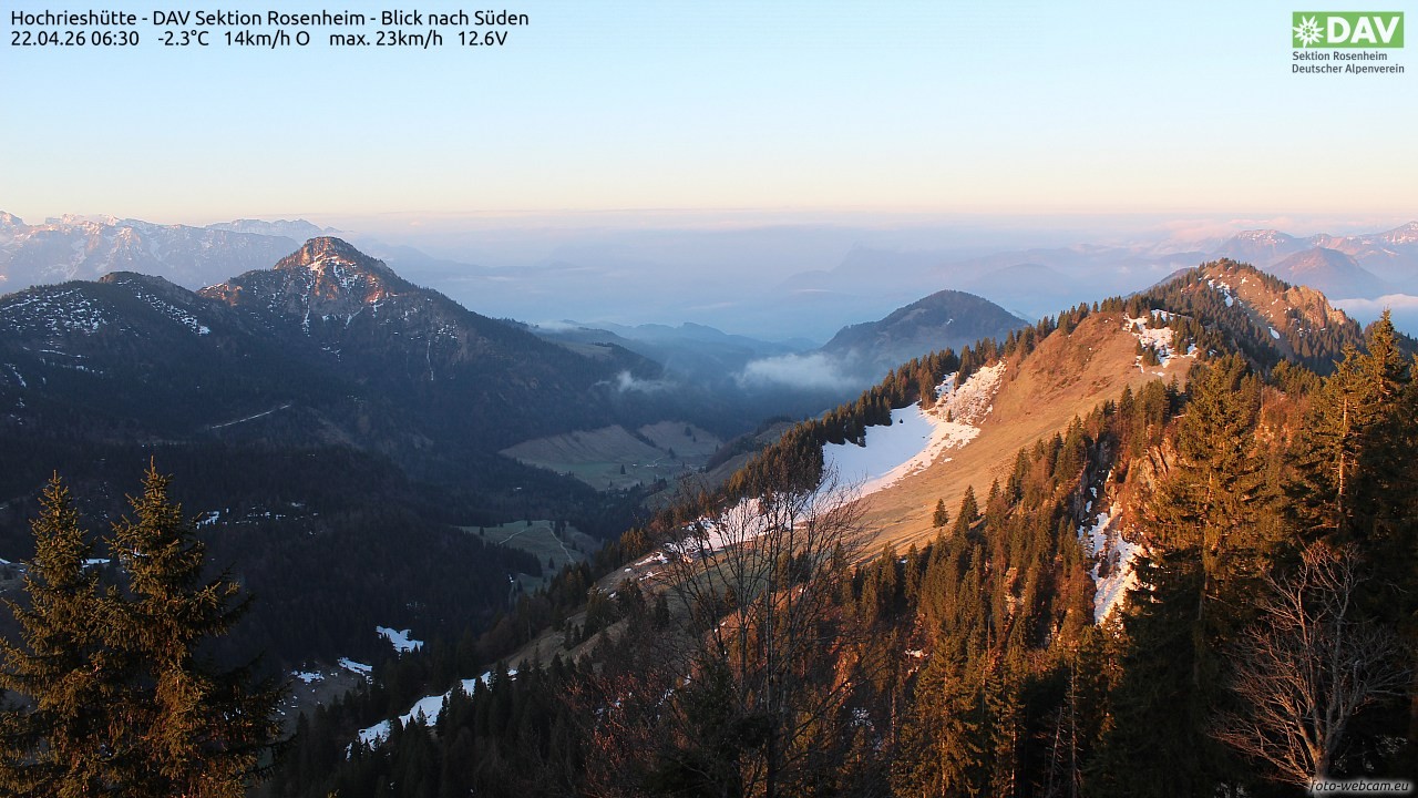 Archiv Foto Webcam Hochries Süd