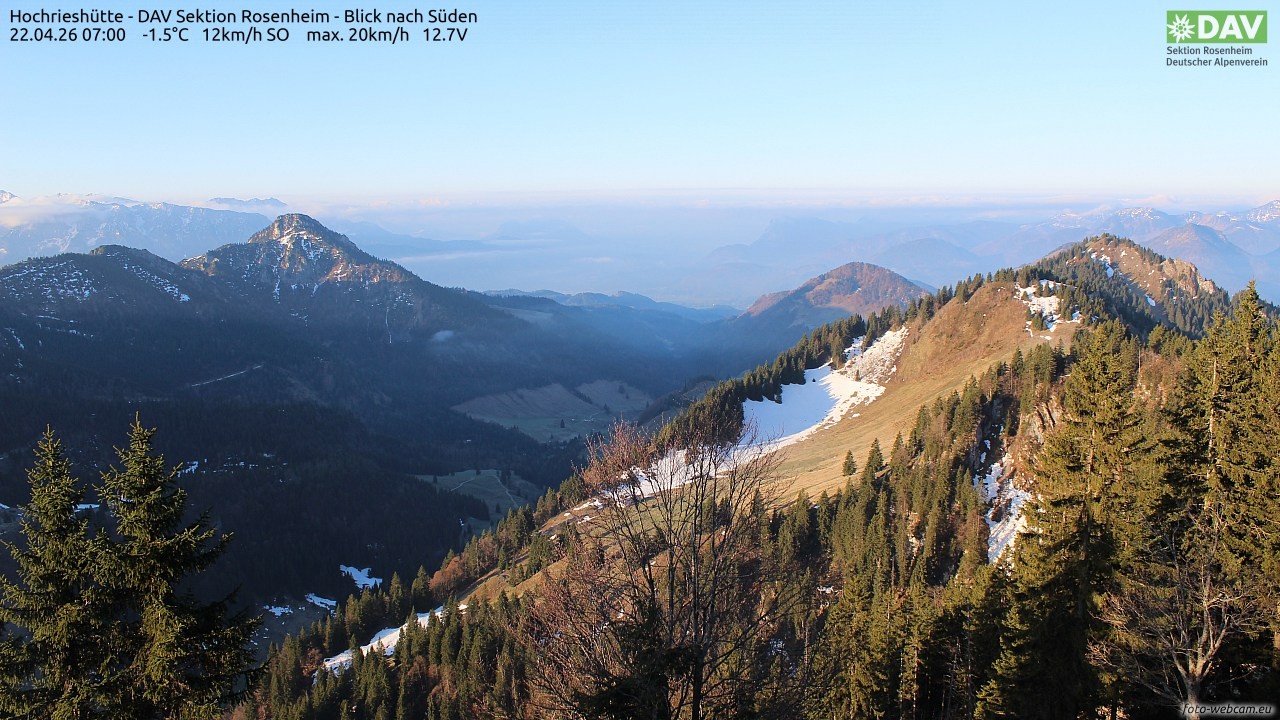 Archiv Foto Webcam Hochries Süd