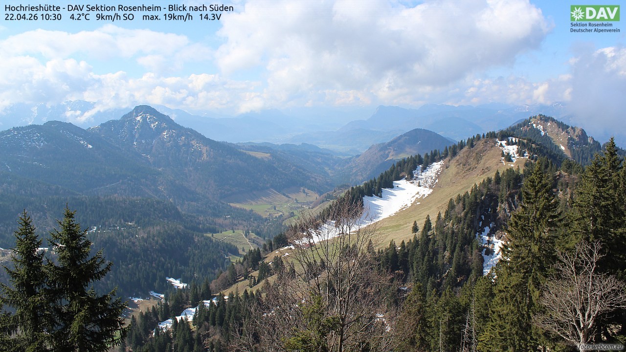 Archiv Foto Webcam Hochries Süd