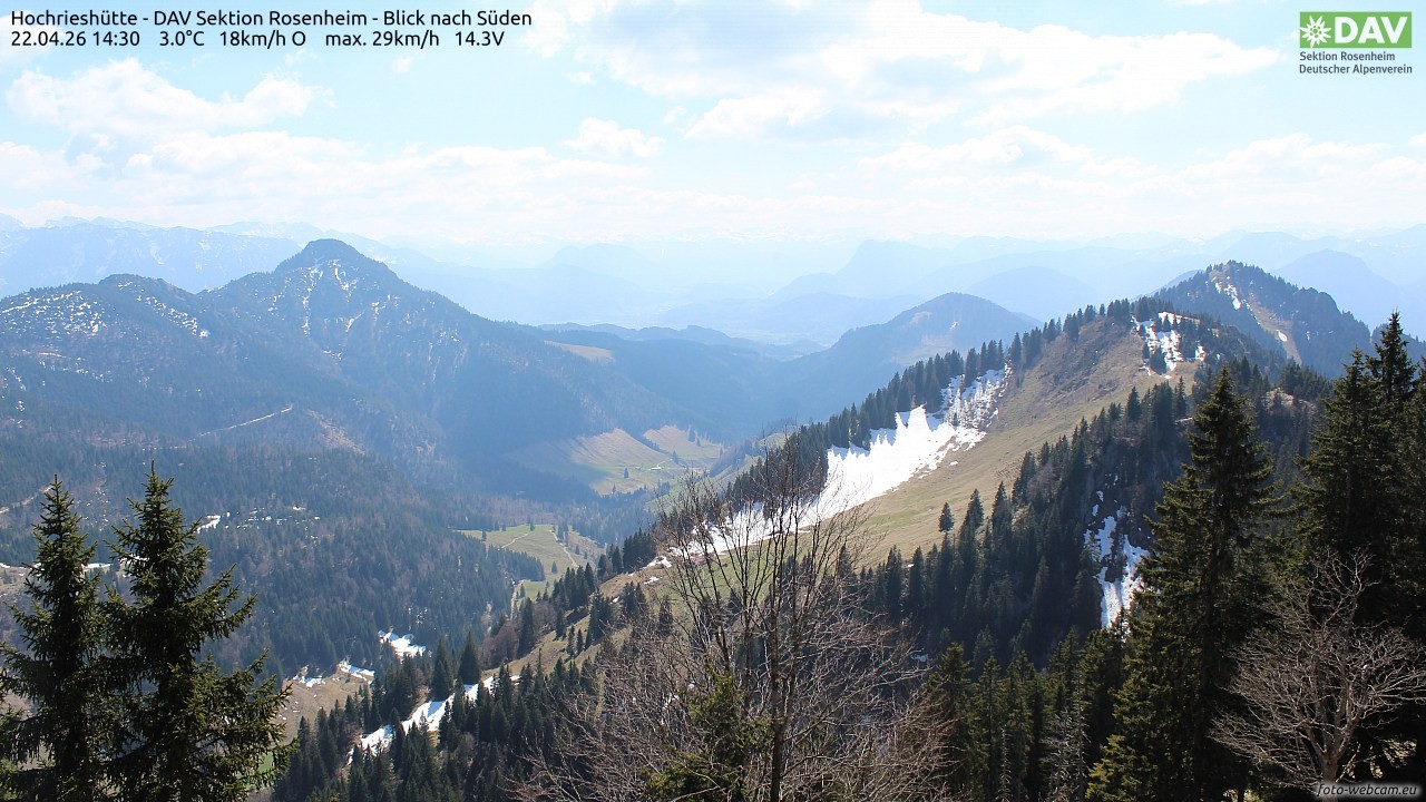 Archiv Foto Webcam Hochries Süd