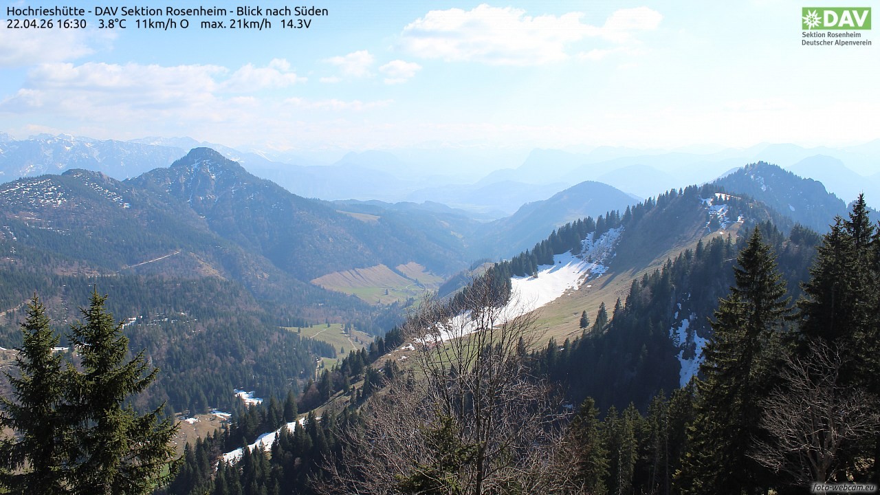 Archiv Foto Webcam Hochries Süd