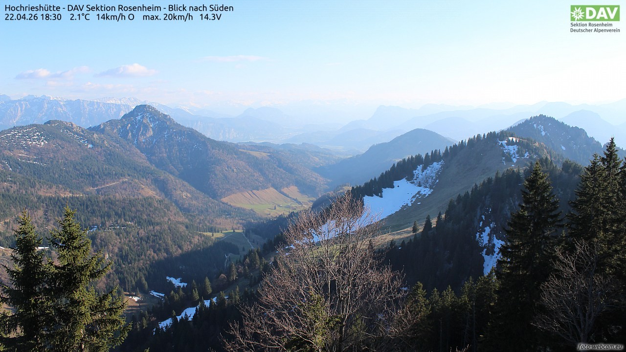 Archiv Foto Webcam Hochries Süd