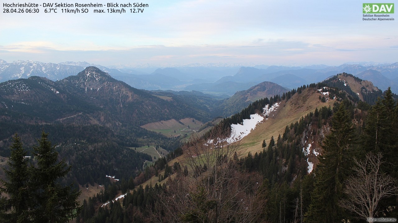 Archiv Foto Webcam Hochries Süd