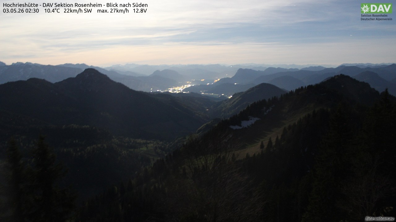 Archiv Foto Webcam Hochries Süd