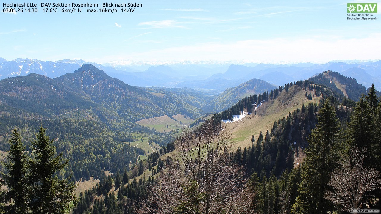 Archiv Foto Webcam Hochries Süd