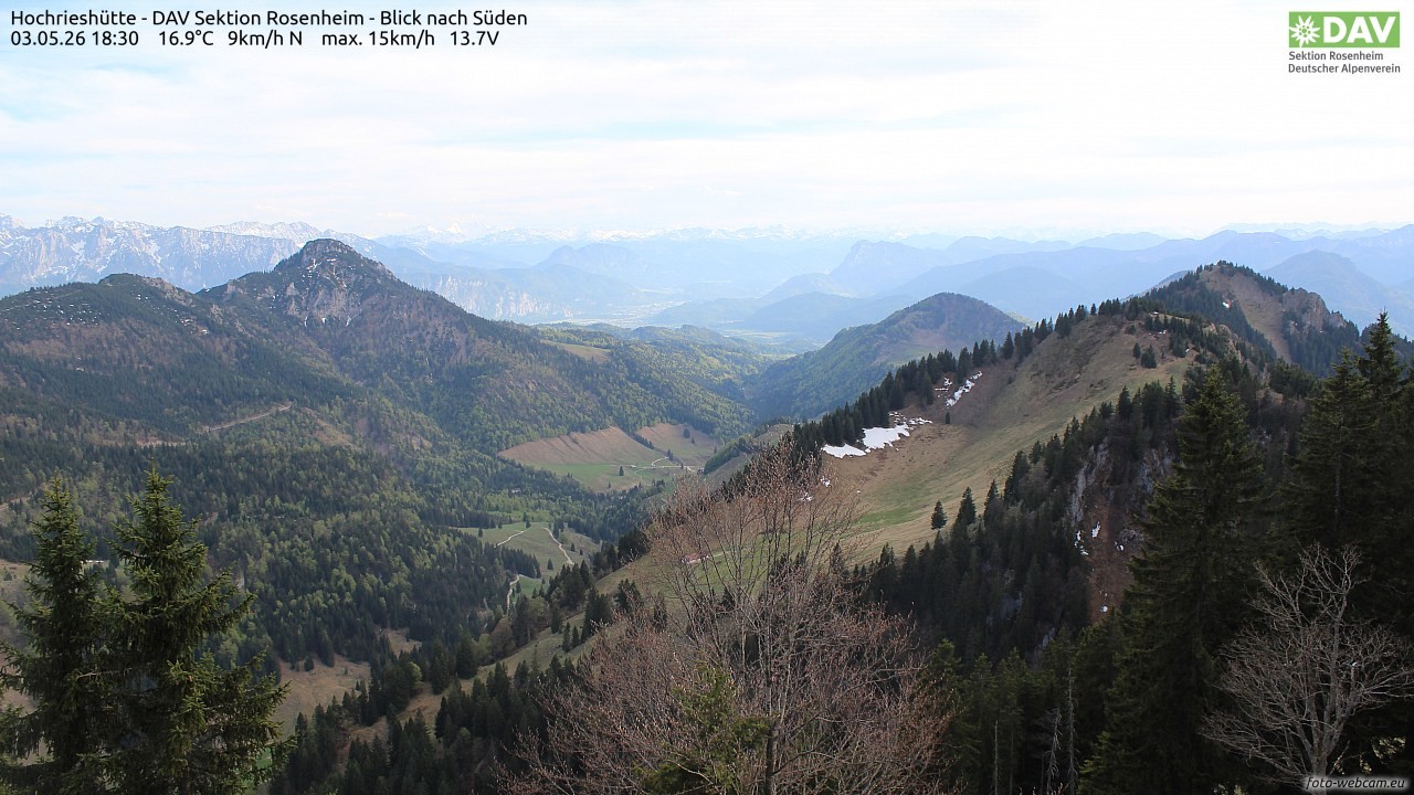 Archiv Foto Webcam Hochries Süd
