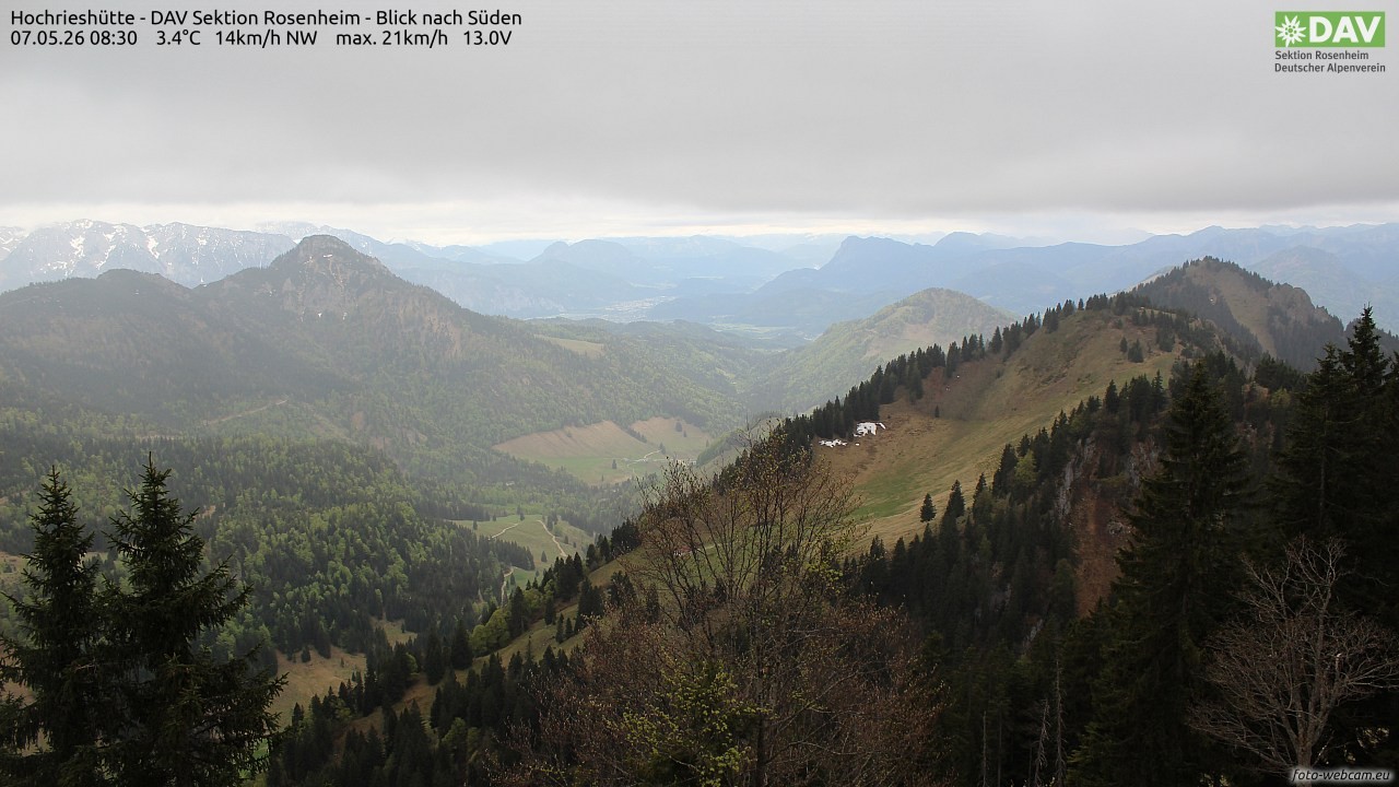 Archiv Foto Webcam Hochries Süd