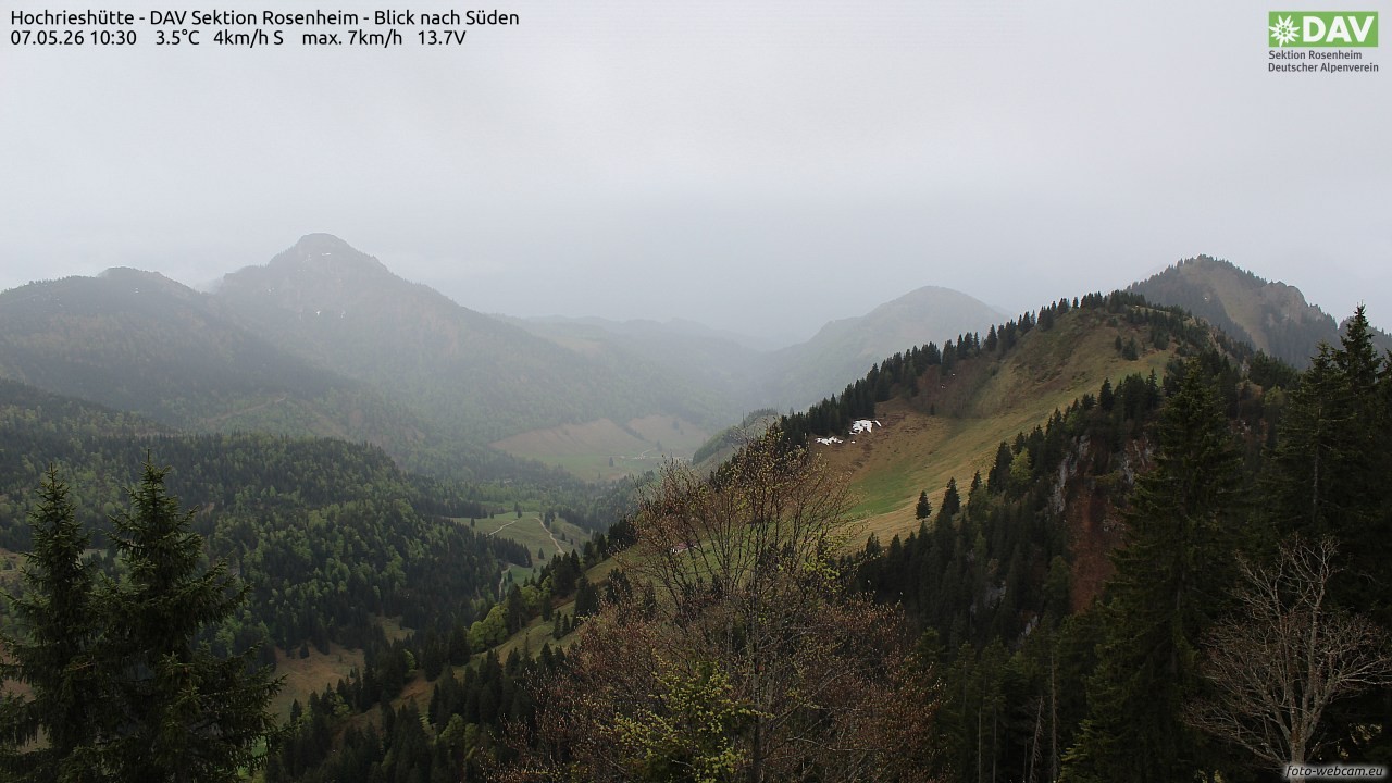 Archiv Foto Webcam Hochries Süd