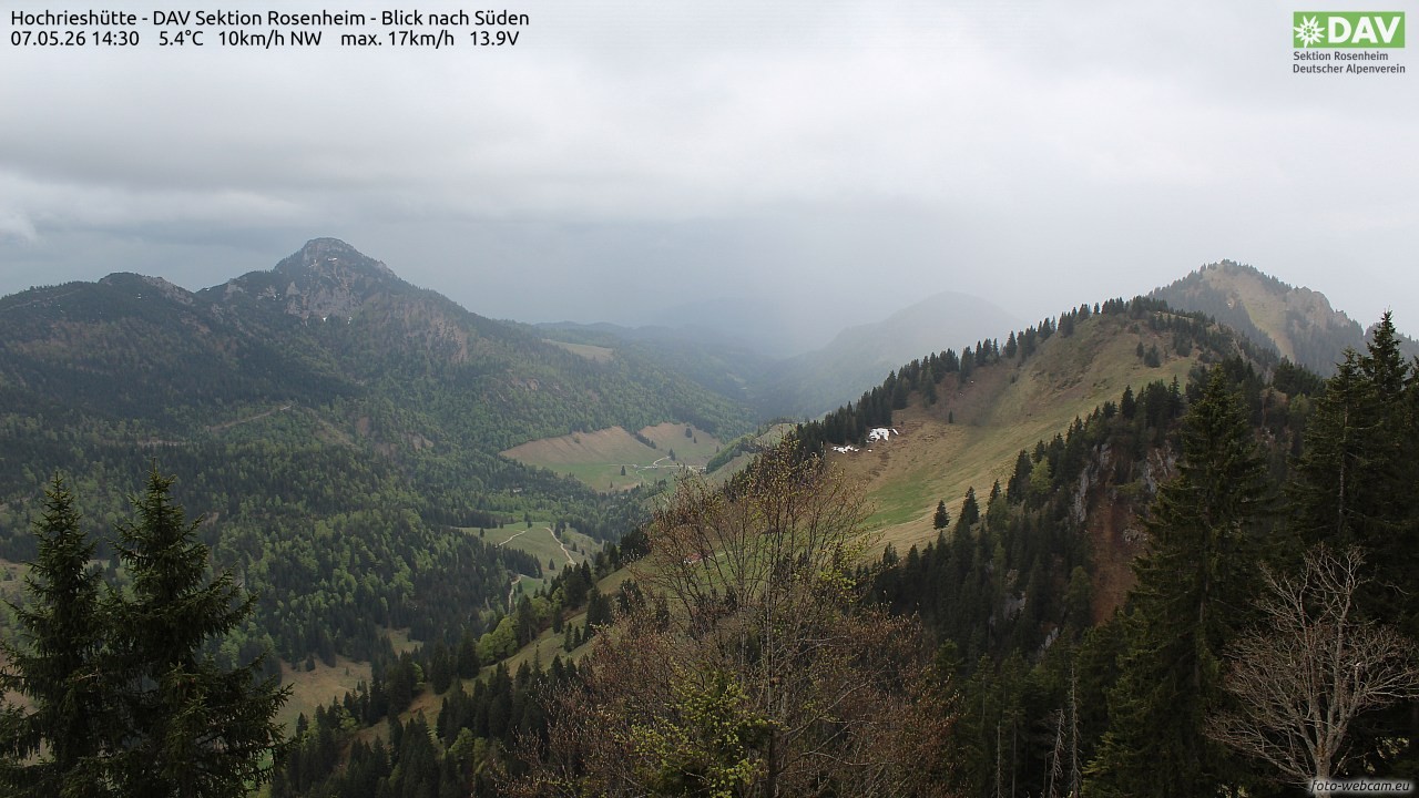 Archiv Foto Webcam Hochries Süd