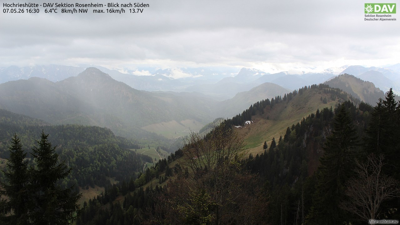 Archiv Foto Webcam Hochries Süd