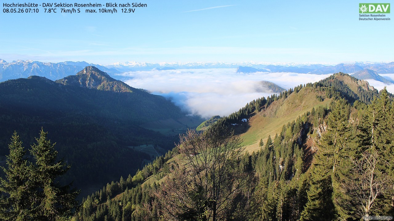 Archiv Foto Webcam Hochries Süd