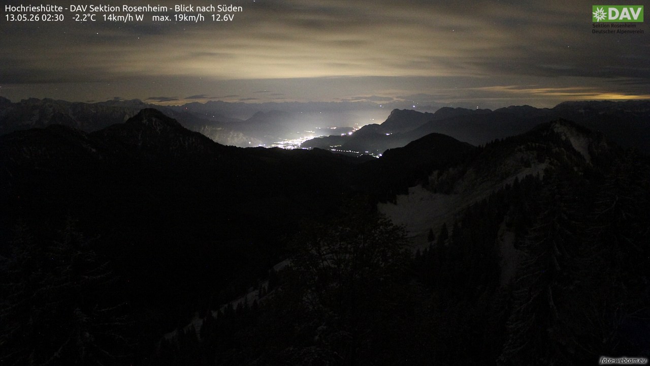 Archiv Foto Webcam Hochries Süd