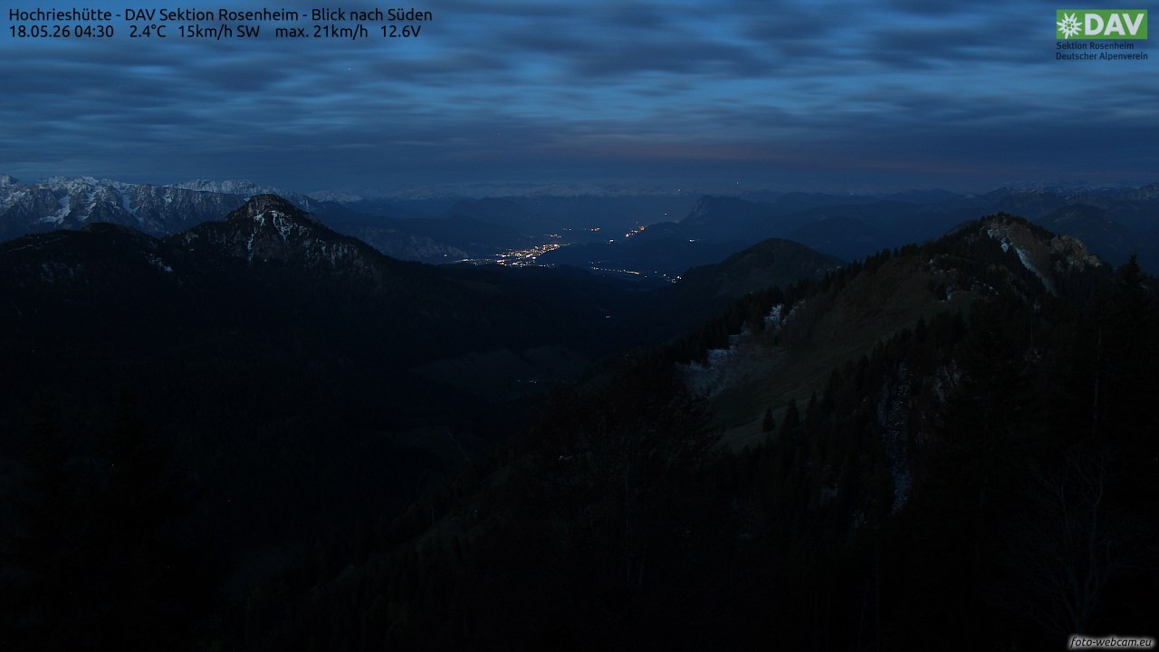 Archiv Foto Webcam Hochries Süd