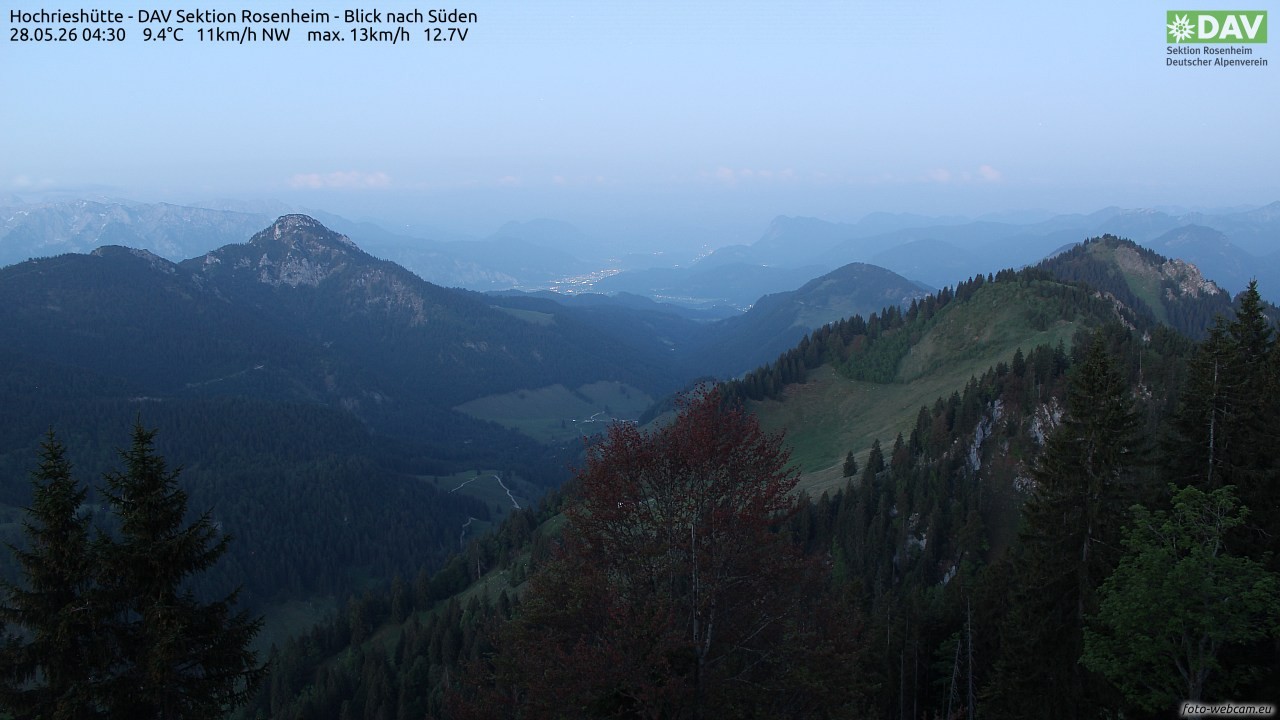 Archiv Foto Webcam Hochries Süd