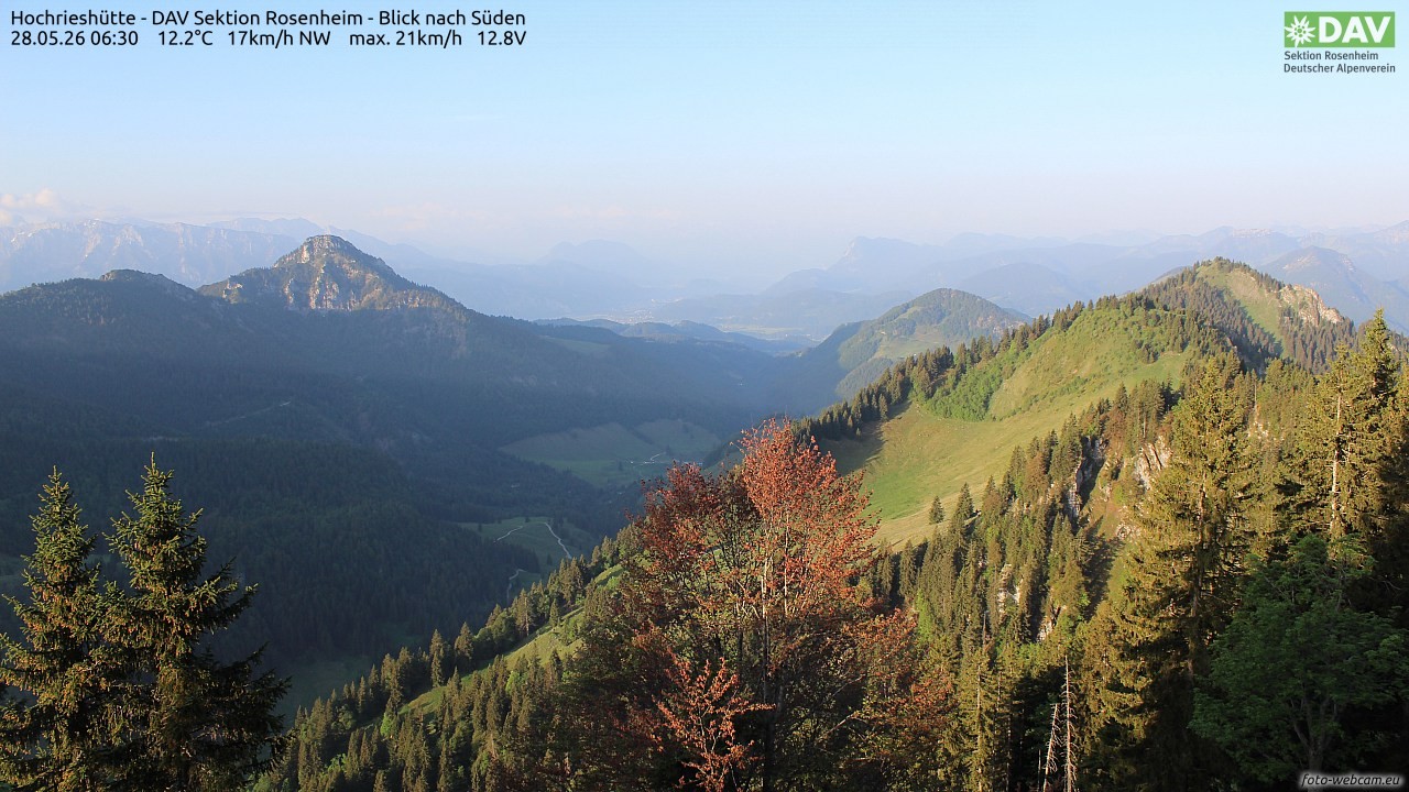 Archiv Foto Webcam Hochries Süd