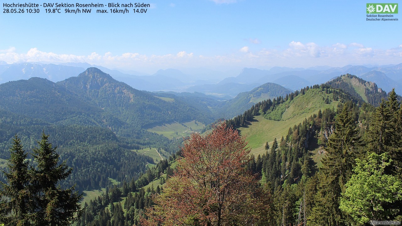 Archiv Foto Webcam Hochries Süd