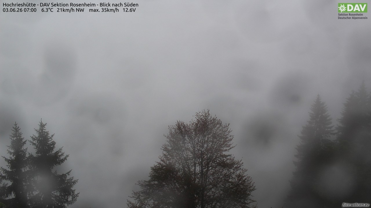 Archiv Foto Webcam Hochries Süd