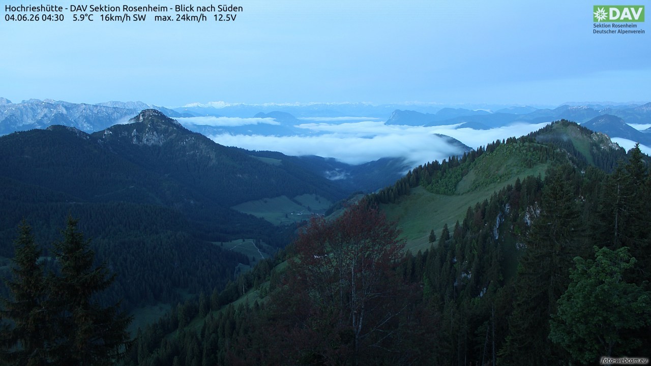 Archiv Foto Webcam Hochries Süd