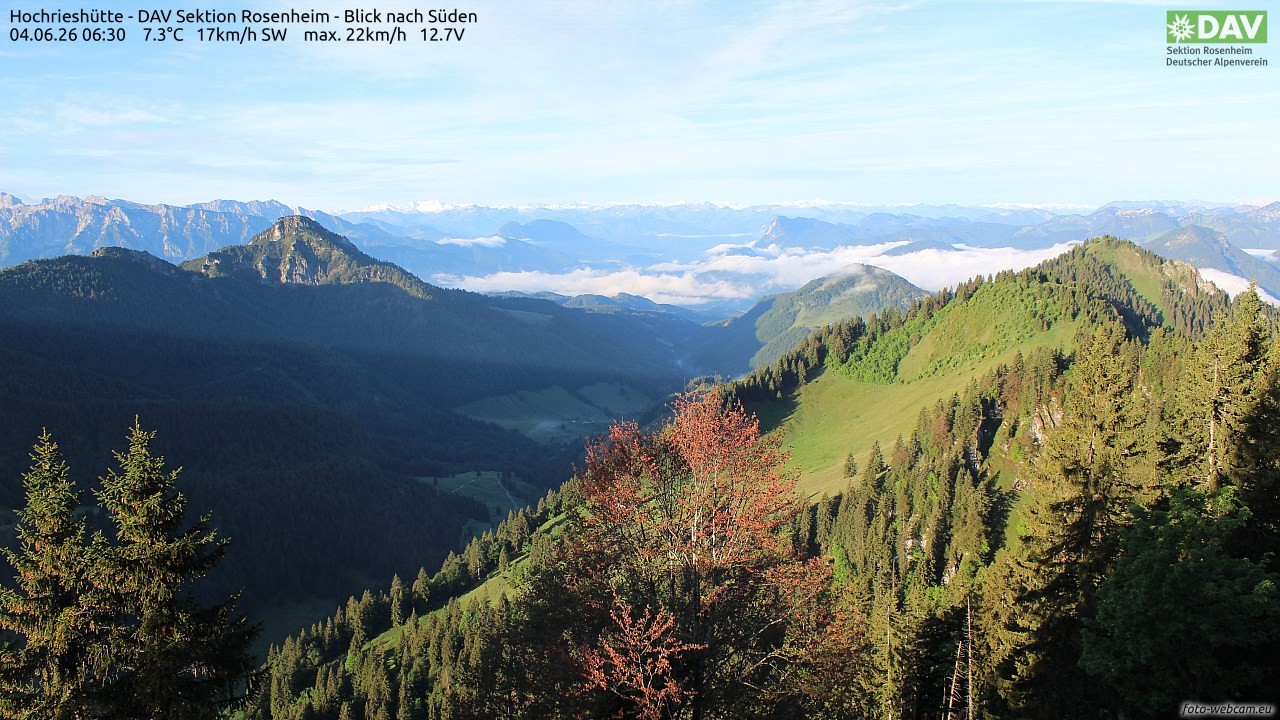 Archiv Foto Webcam Hochries Süd