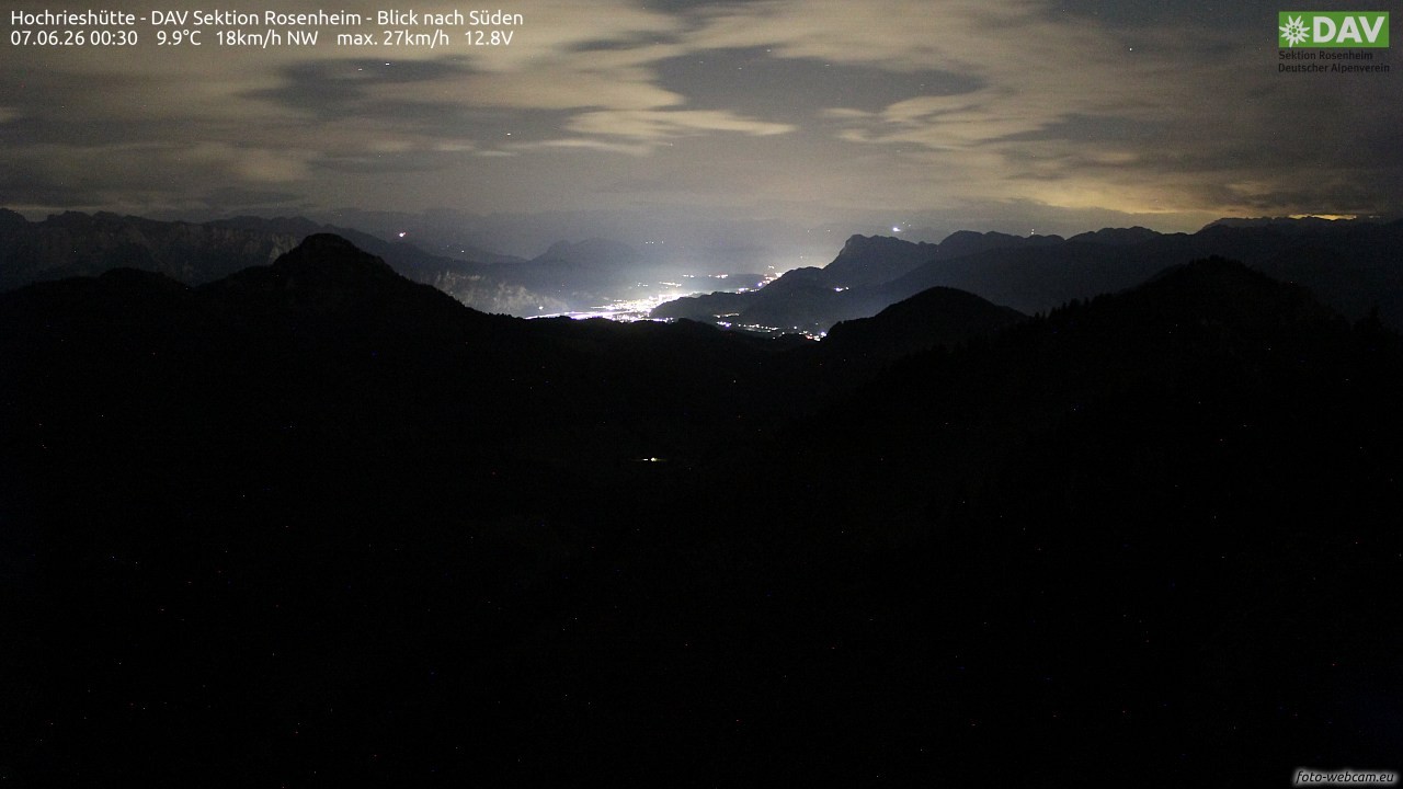 Archiv Foto Webcam Hochries Süd