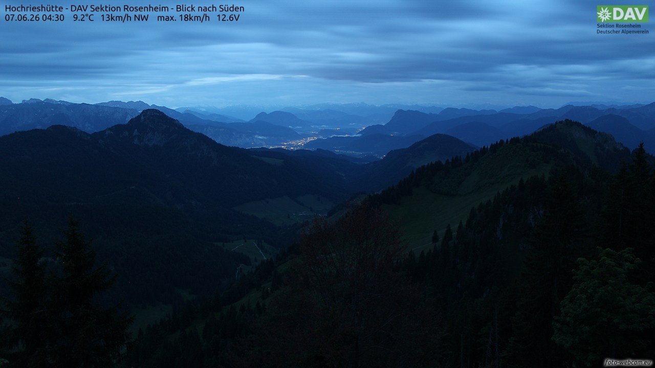 Archiv Foto Webcam Hochries Süd