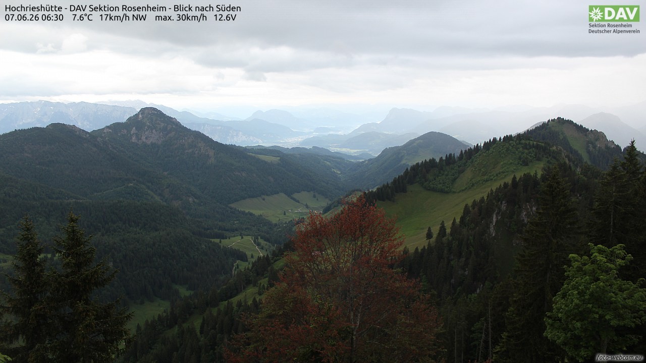 Archiv Foto Webcam Hochries Süd
