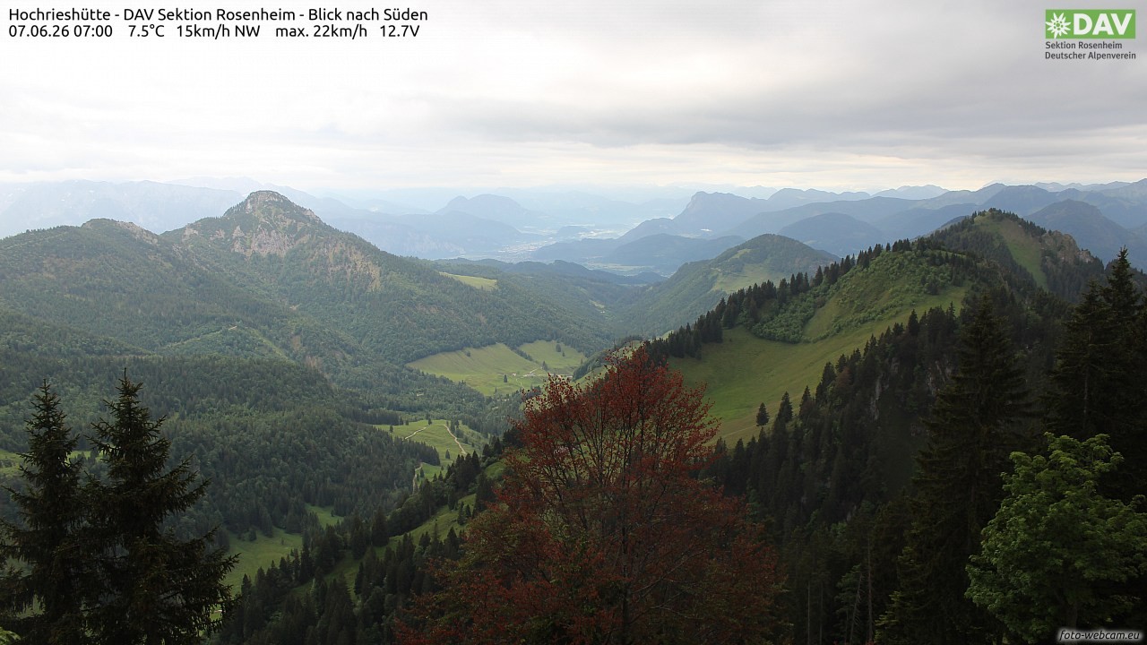 Archiv Foto Webcam Hochries Süd