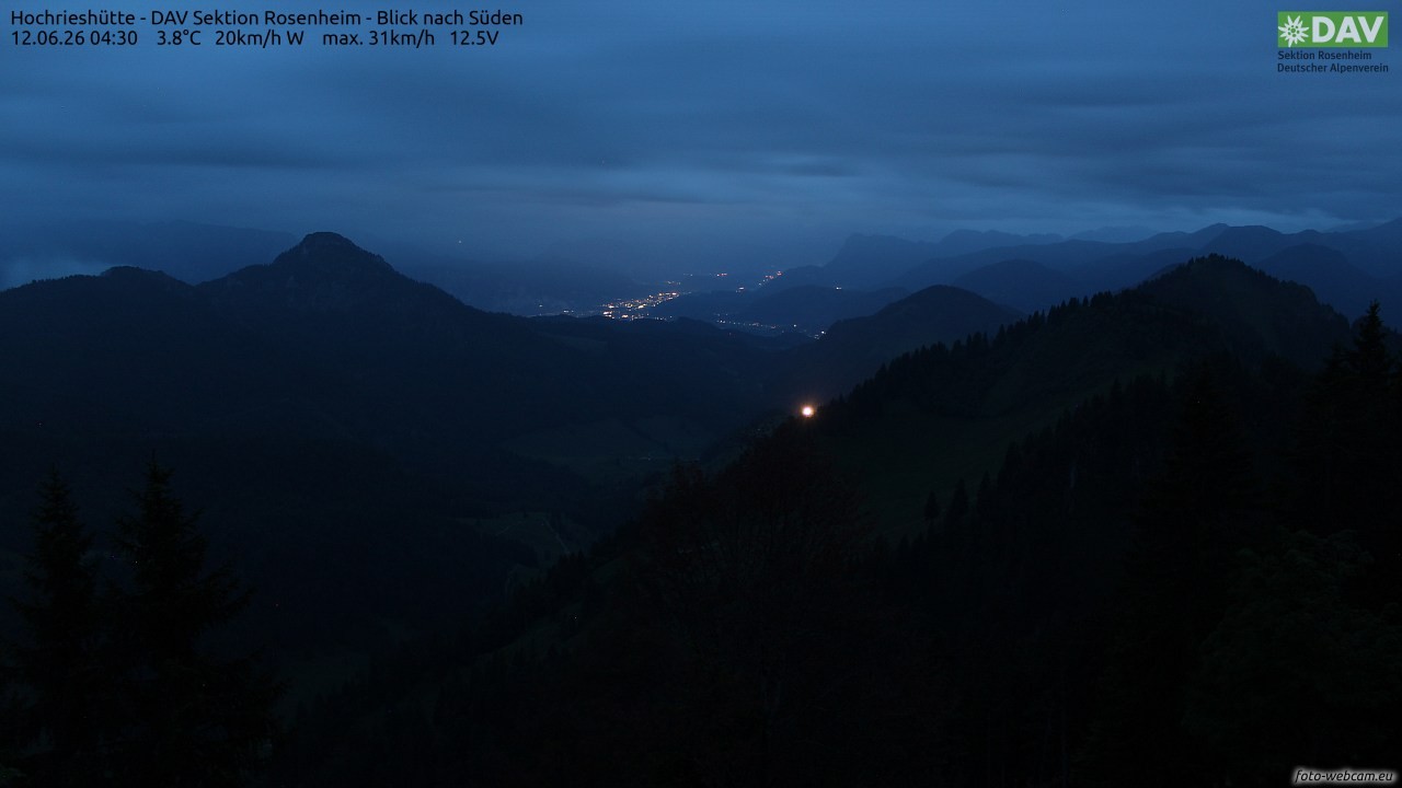 Archiv Foto Webcam Hochries Süd