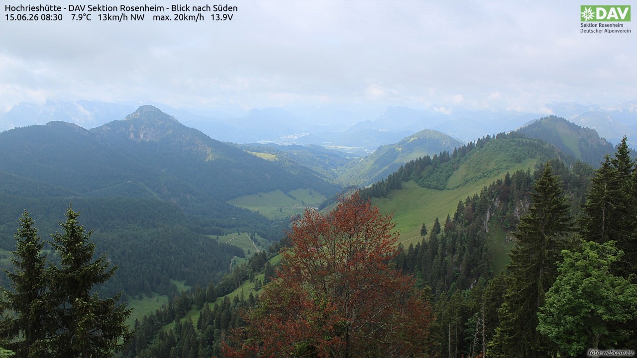 Archiv Foto Webcam Hochries Süd