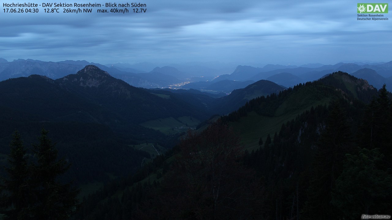 Archiv Foto Webcam Hochries Süd