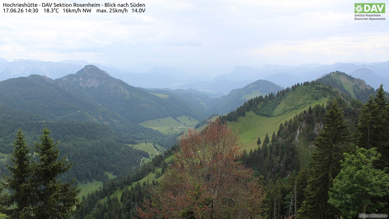 Archiv Foto Webcam Hochries Süd