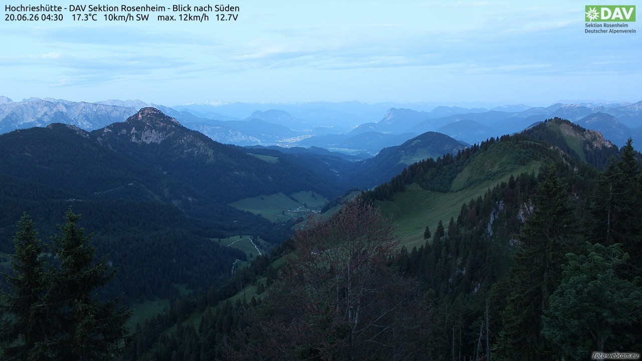Archiv Foto Webcam Hochries Süd