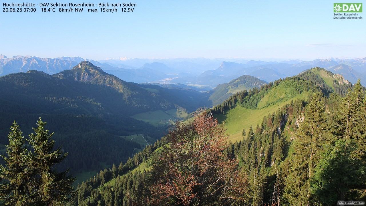 Archiv Foto Webcam Hochries Süd