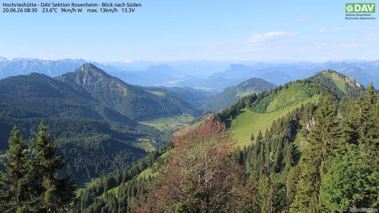 Archiv Foto Webcam Hochries Süd