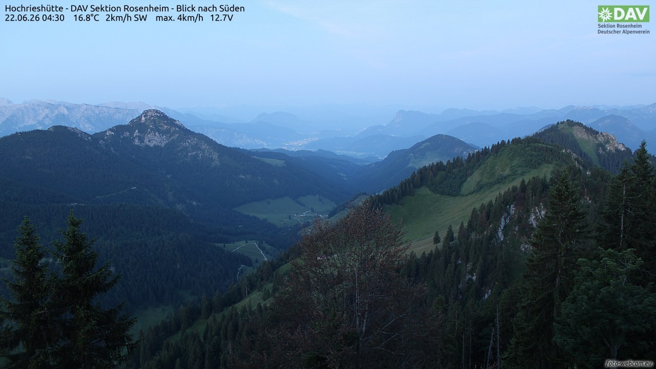 Archiv Foto Webcam Hochries Süd