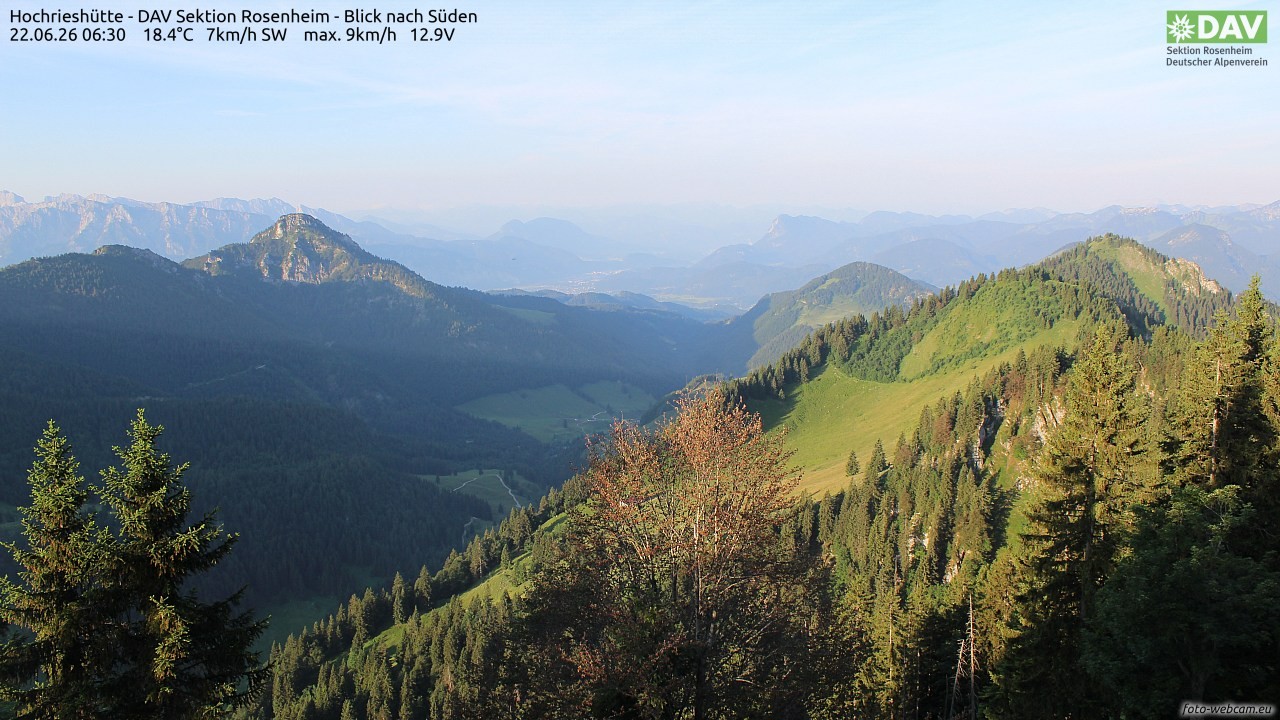 Archiv Foto Webcam Hochries Süd