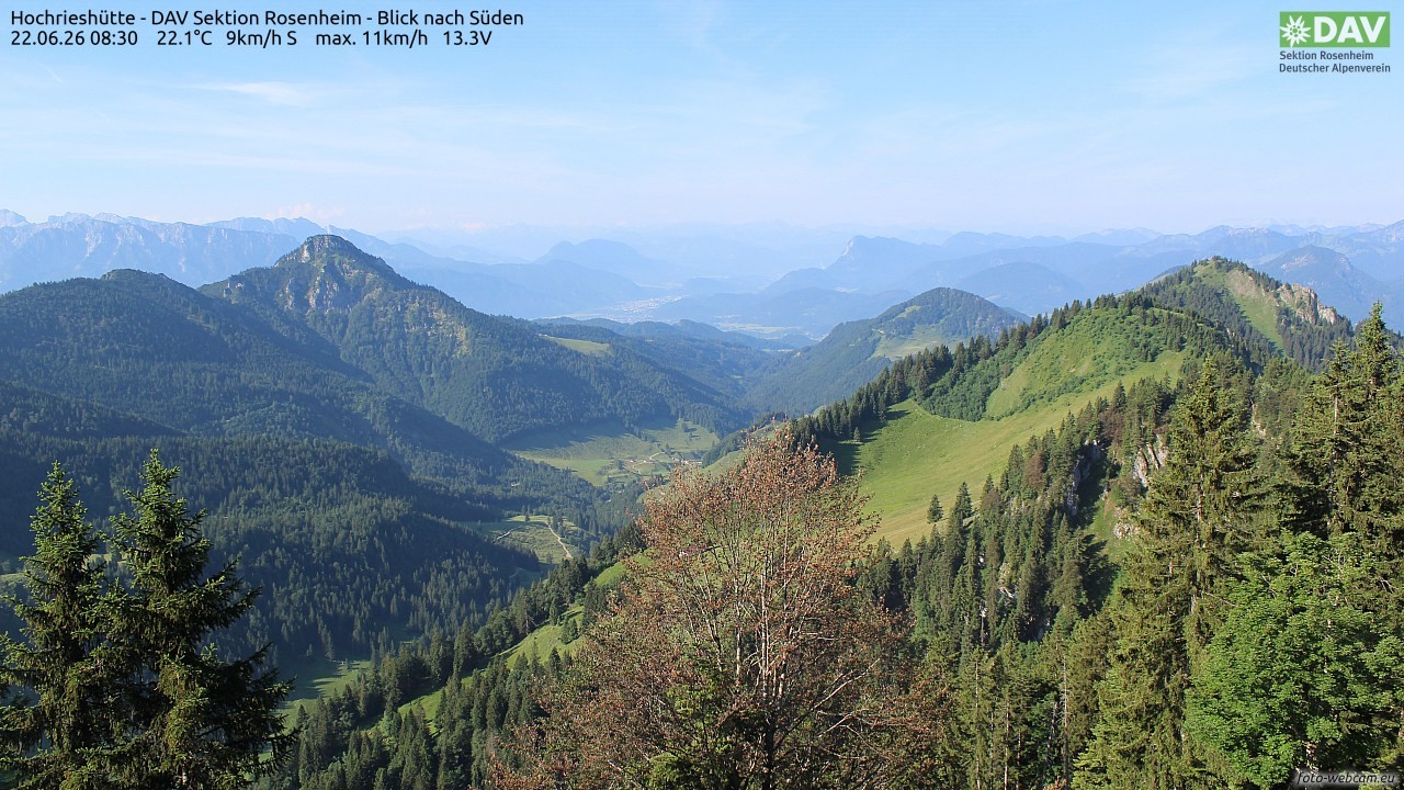 Archiv Foto Webcam Hochries Süd