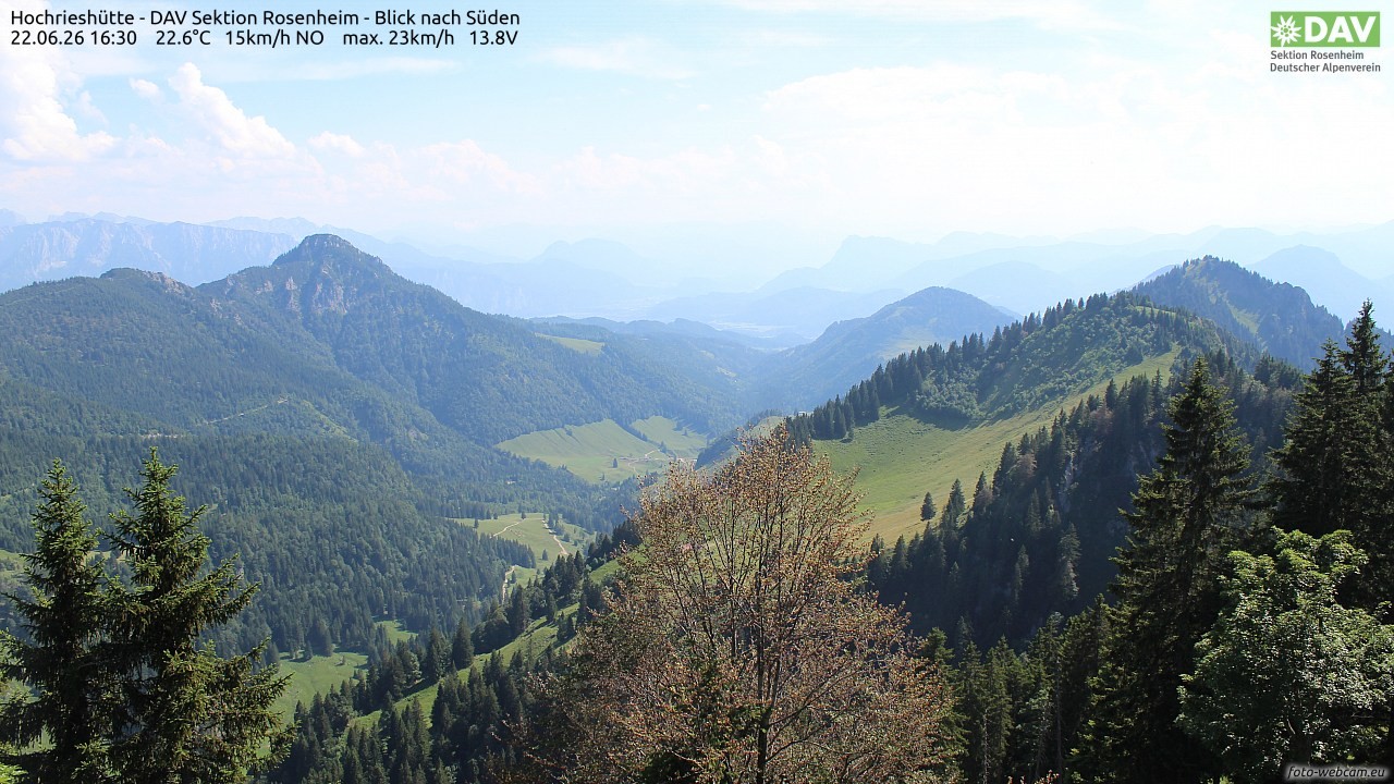 Archiv Foto Webcam Hochries Süd