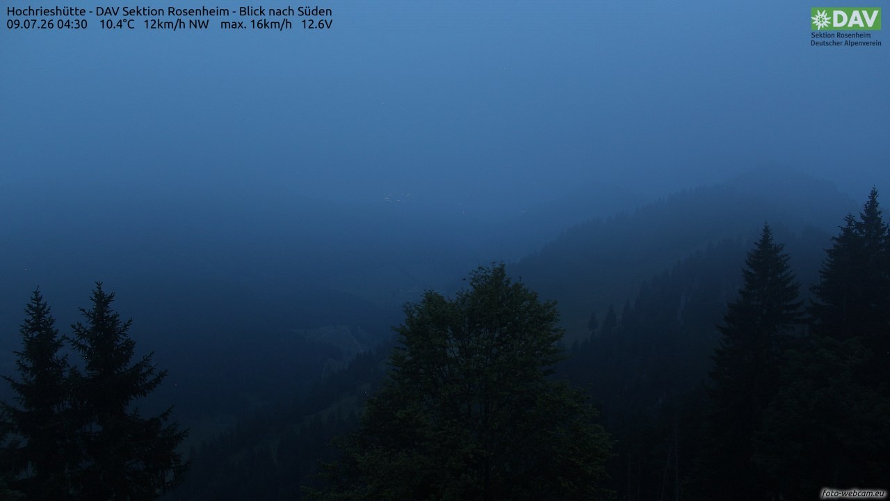 Archiv Foto Webcam Hochries Süd