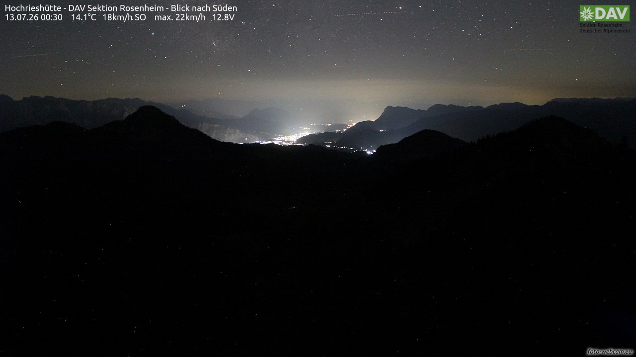 Archiv Foto Webcam Hochries Süd