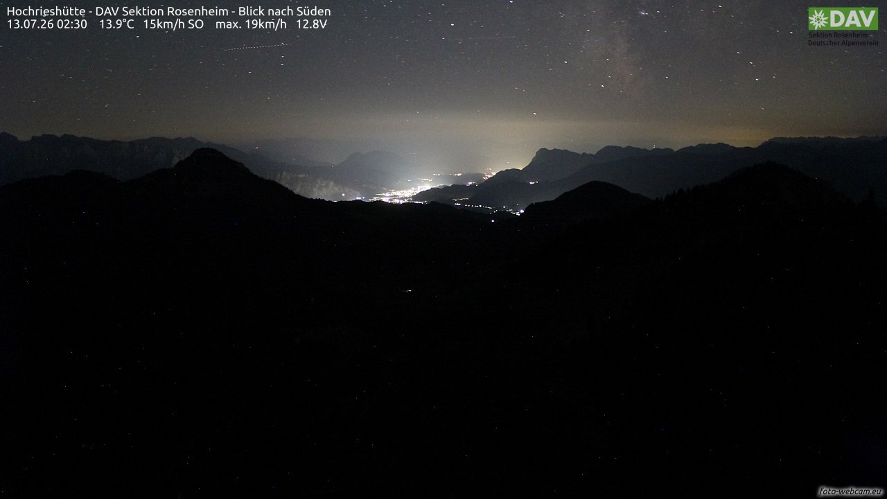 Archiv Foto Webcam Hochries Süd