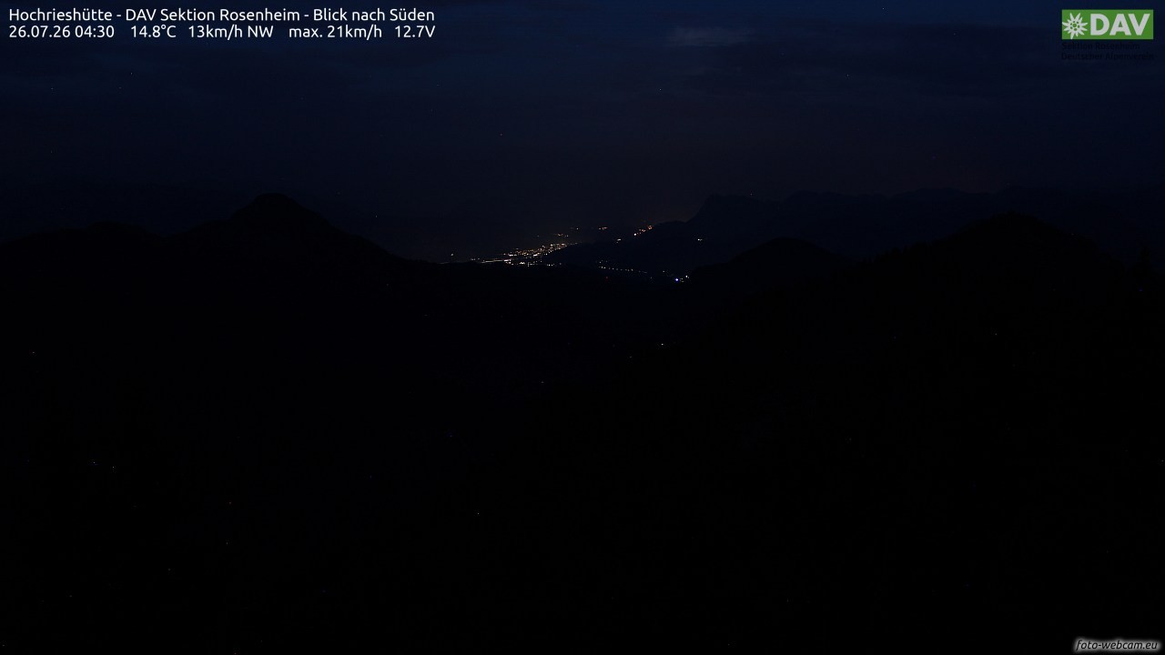 Archiv Foto Webcam Hochries Süd