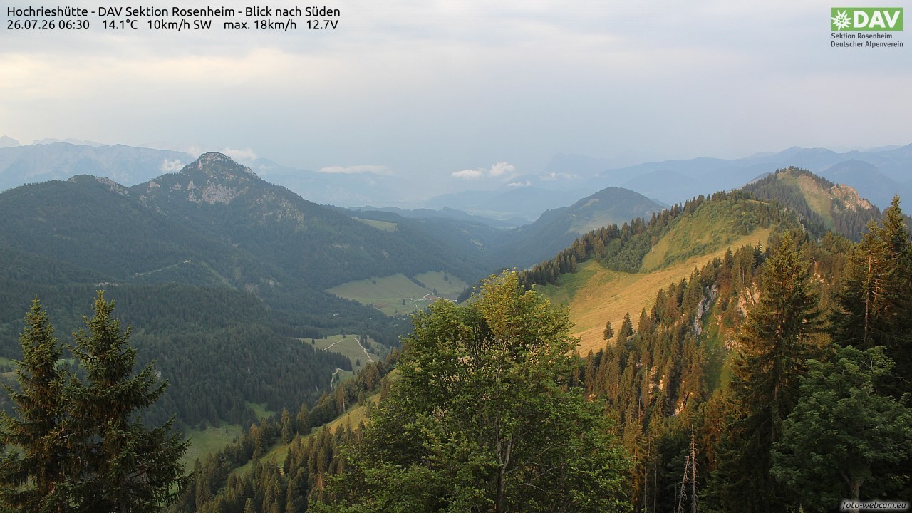Archiv Foto Webcam Hochries Süd