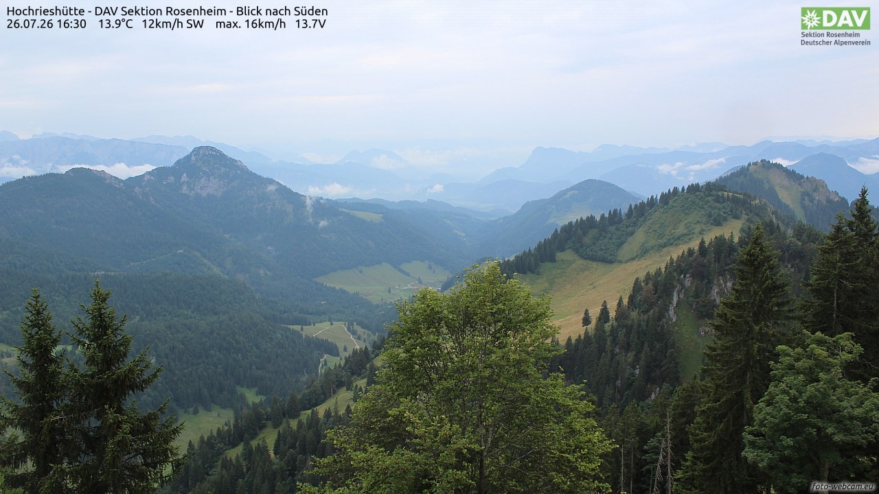 Archiv Foto Webcam Hochries Süd