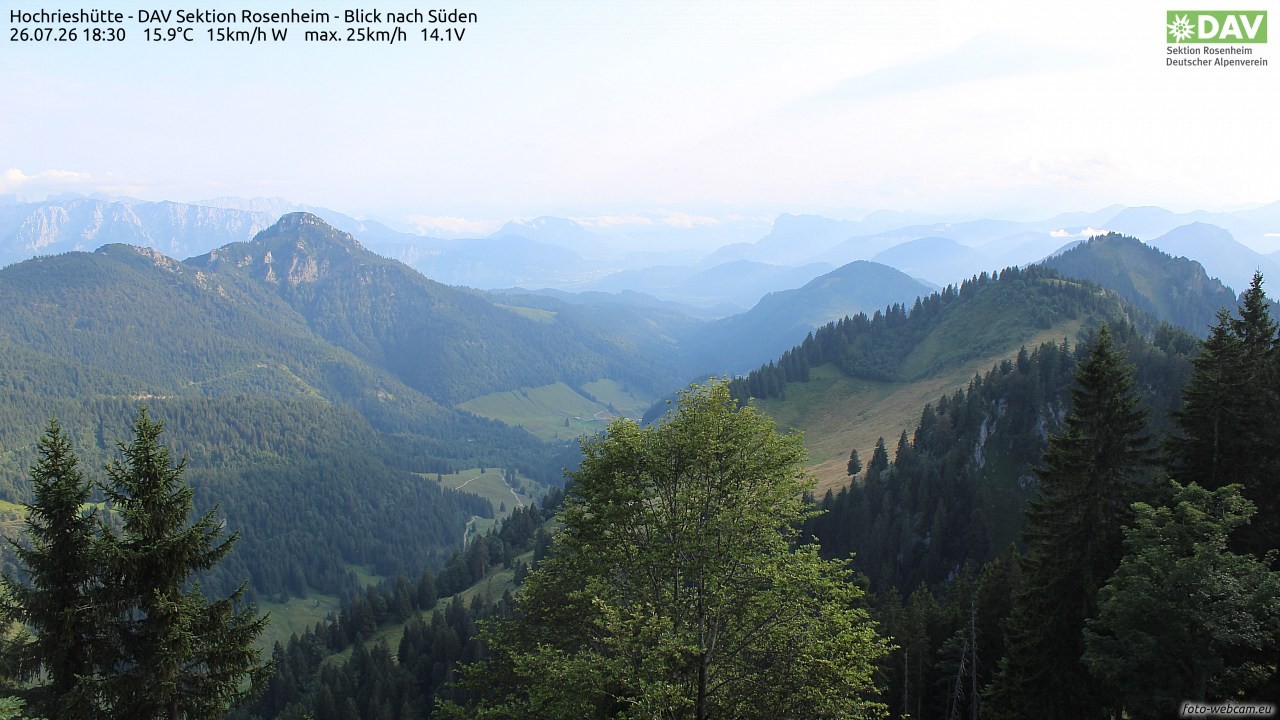Archiv Foto Webcam Hochries Süd