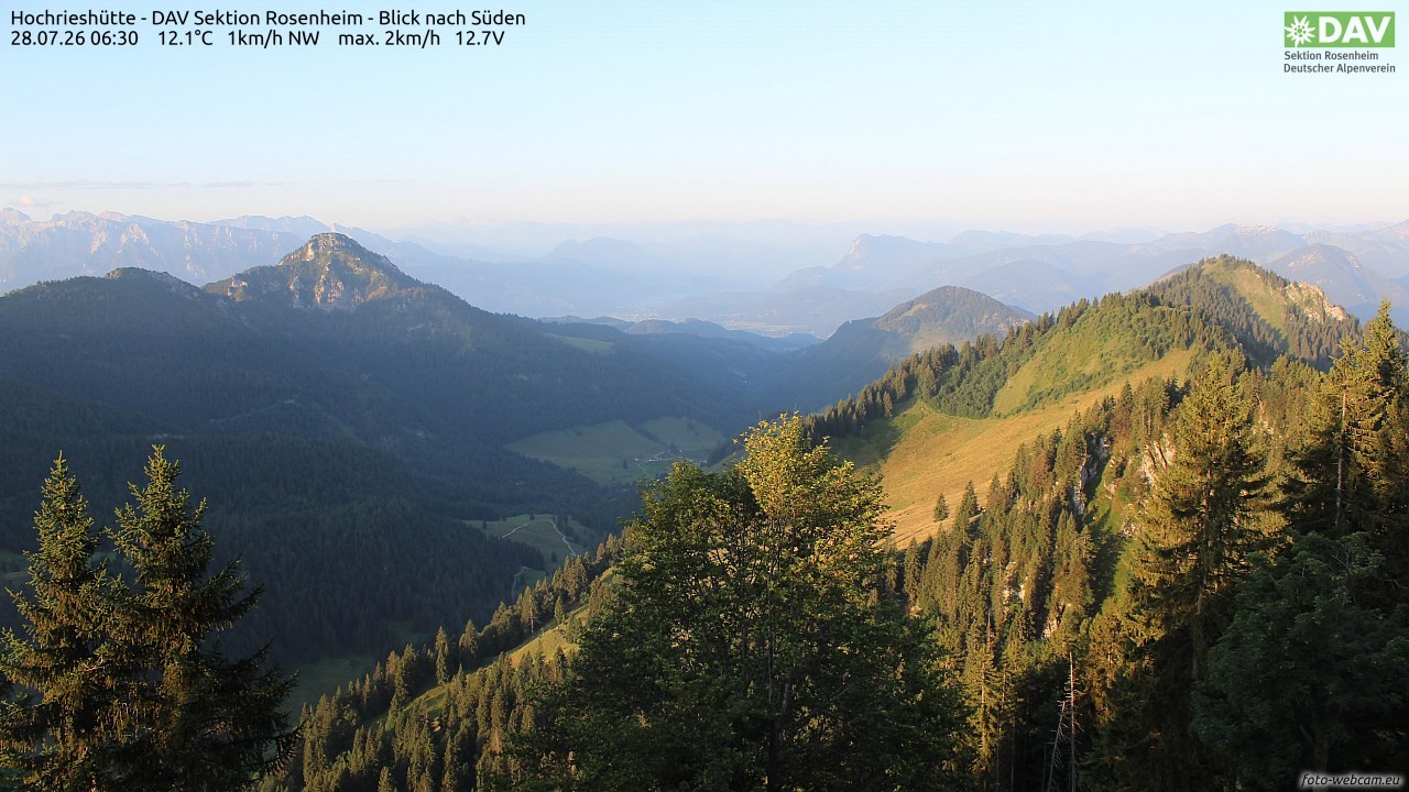 Archiv Foto Webcam Hochries Süd