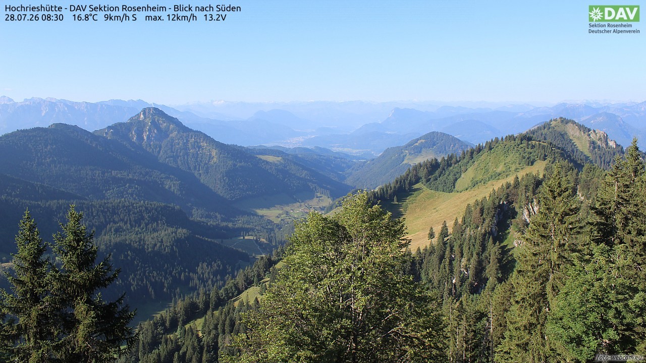 Archiv Foto Webcam Hochries Süd