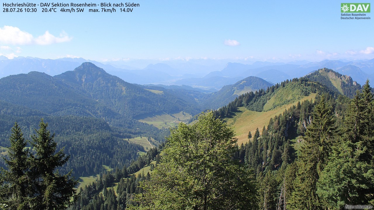 Archiv Foto Webcam Hochries Süd